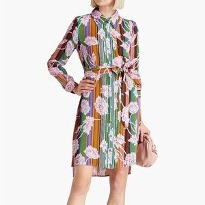 Diane Von Furstenburg Printed Crepe De Chine Shirt Fress